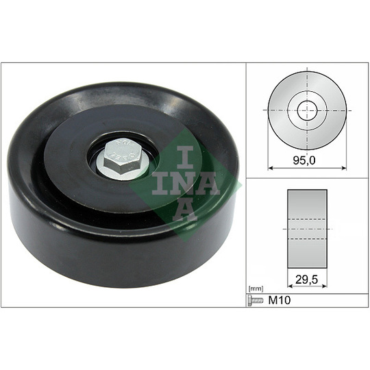 532 0959 10 - Deflection/Guide Pulley, v-ribbed belt 