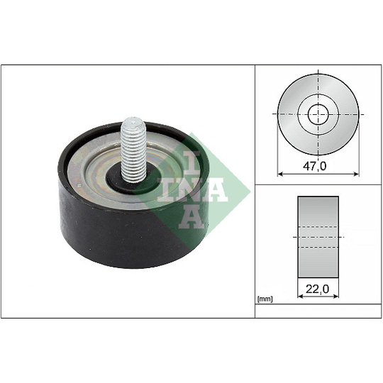 532 1001 10 - Deflection/Guide Pulley, v-ribbed belt 