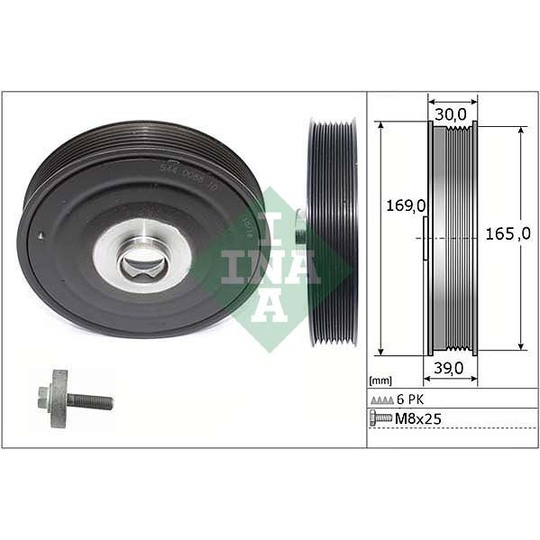 544 0088 20 - Belt Pulley Set, crankshaft 