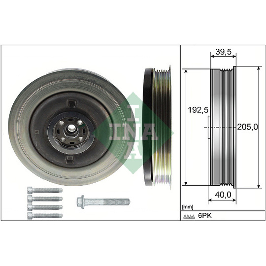 544 0503 20 - Belt Pulley Set, crankshaft 