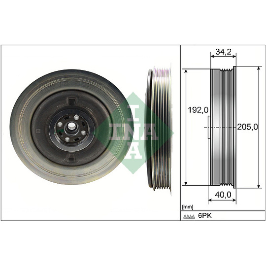 544 0504 10 - Belt Pulley, crankshaft 