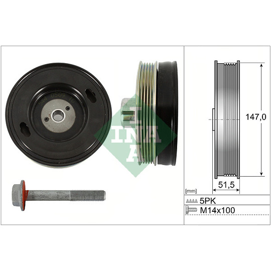 544 0509 20 - Belt Pulley Set, crankshaft 