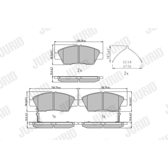 572637J - Brake Pad Set, disc brake 