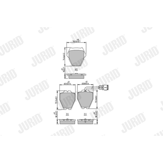 573208J - Brake Pad Set, disc brake 