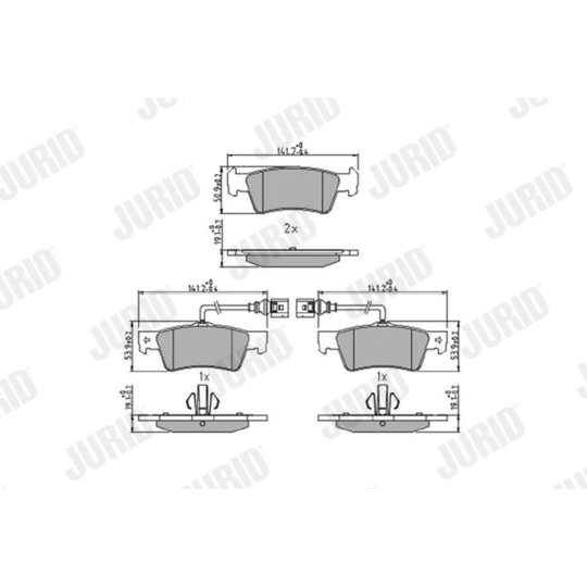 573301J - Brake Pad Set, disc brake 