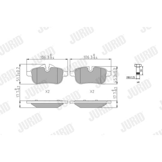 573651J - Brake Pad Set, disc brake 