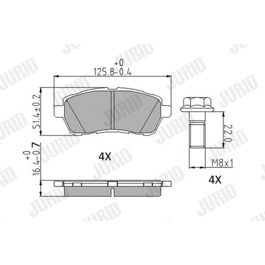 573747J - Brake Pad Set, disc brake 