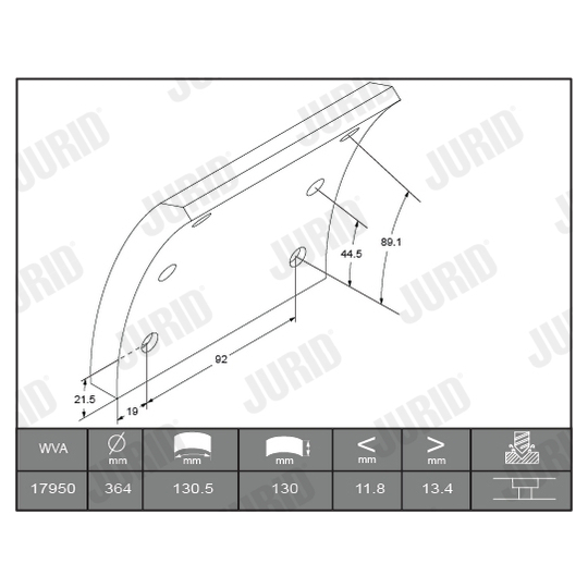 1729035380 - Brake Lining Kit, drum brake 