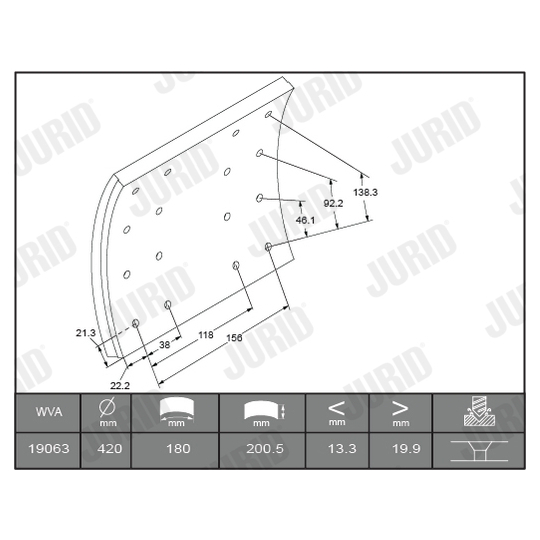 1906305700 - Brake Lining Kit, drum brake 