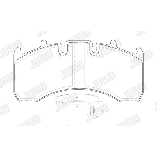 2916909560 - Brake Pad Set, disc brake 