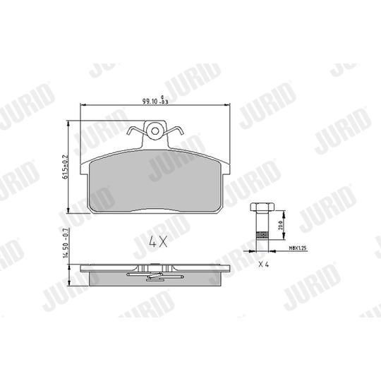 572160J - Brake Pad Set, disc brake 