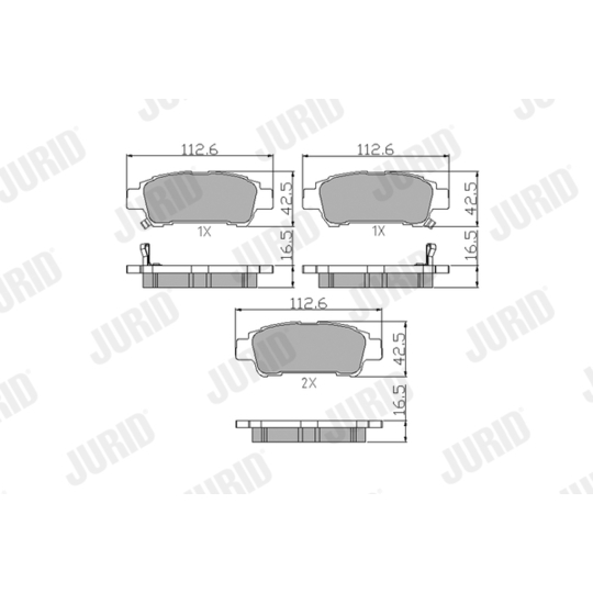 572512J - Brake Pad Set, disc brake 