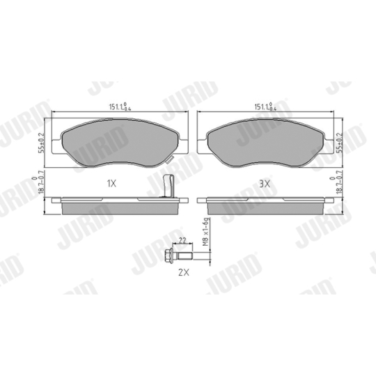 573205J - Brake Pad Set, disc brake 