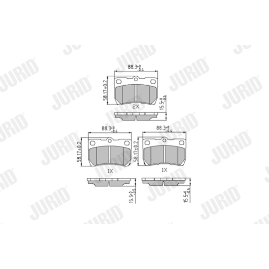 573393J - Brake Pad Set, disc brake 