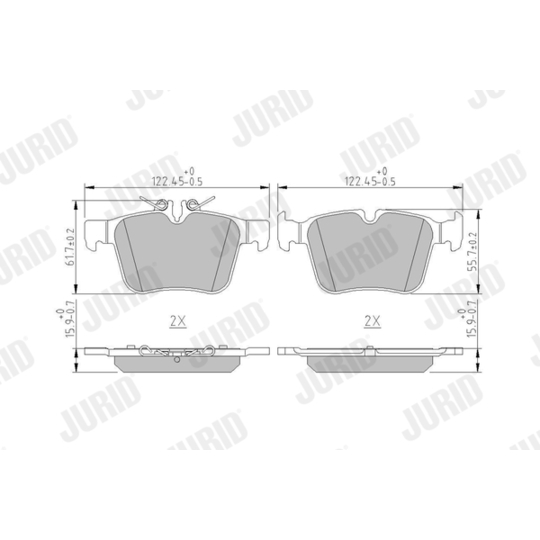 573609J - Brake Pad Set, disc brake 