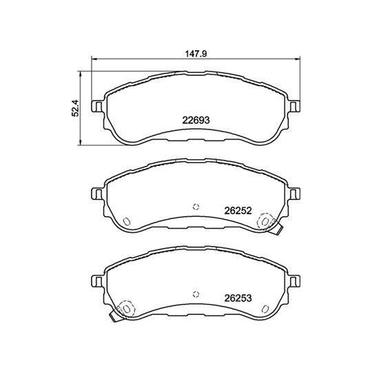 P 24 235 - Brake Pad Set, disc brake 