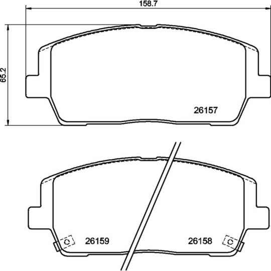 P 30 116 - Brake Pad Set, disc brake 