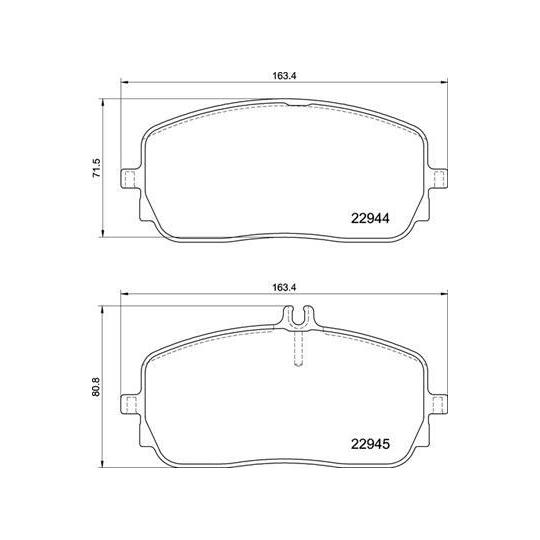 P 50 152 - Brake Pad Set, disc brake 