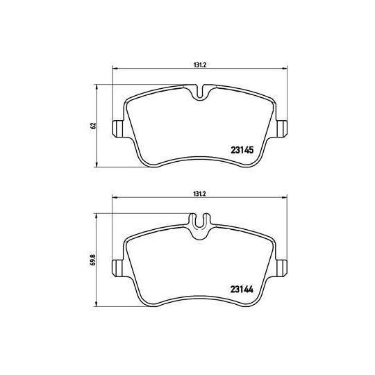 P 50 045X - Brake Pad Set, disc brake 