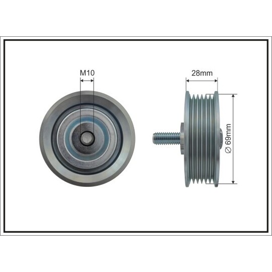 500224 - Deflection/Guide Pulley, v-ribbed belt 