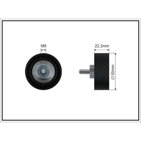 500226 - Deflection/Guide Pulley, v-ribbed belt 