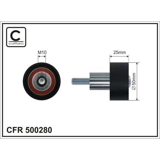 500280 - Deflection/Guide Pulley, timing belt 