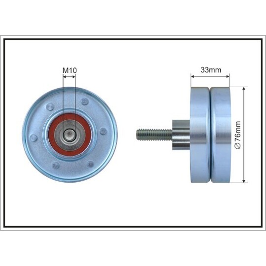 500286 - Deflection/Guide Pulley, v-ribbed belt 