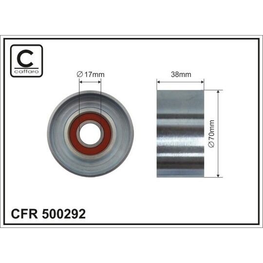 500292 - Tensioner Pulley, v-ribbed belt 