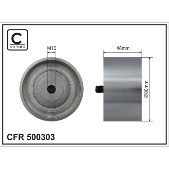 500303 - Deflection/Guide Pulley, v-ribbed belt 