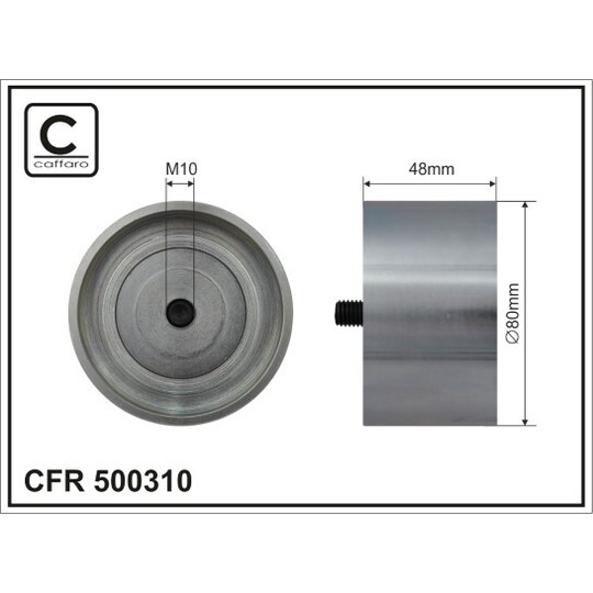 500310 - Deflection/Guide Pulley, v-ribbed belt 