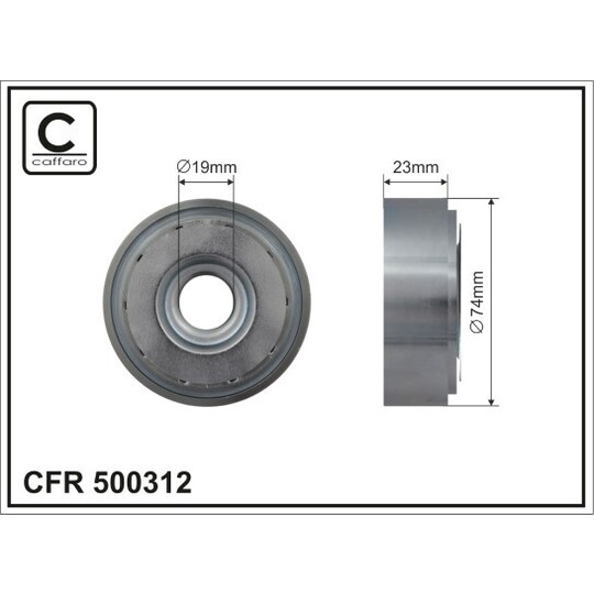 500312 - Deflection/Guide Pulley, v-ribbed belt 