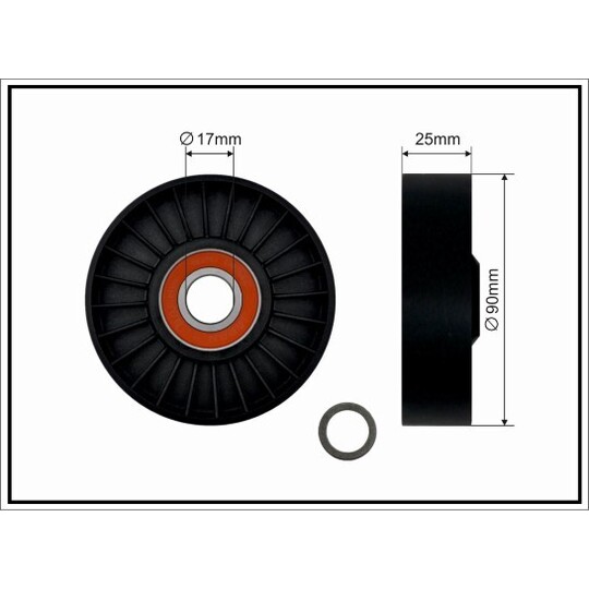 500329 - Tensioner Pulley, v-ribbed belt 