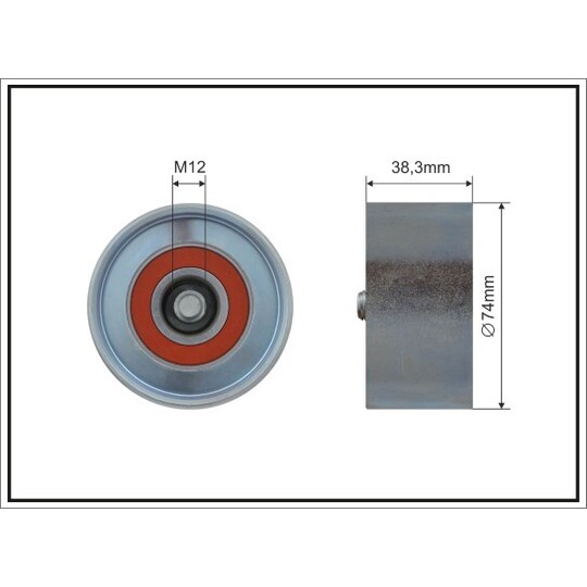 500331 - Deflection/Guide Pulley, v-ribbed belt 