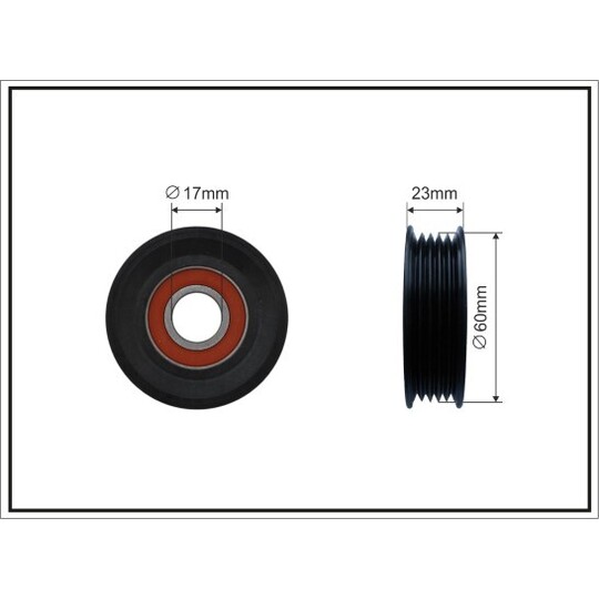 500390 - Tensioner Pulley, v-ribbed belt 