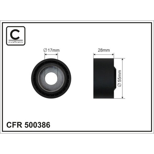 500386 - Ohjainrulla, moniurahihna 