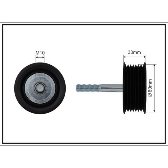 500387 - Styrrulle, flerspårsrem 