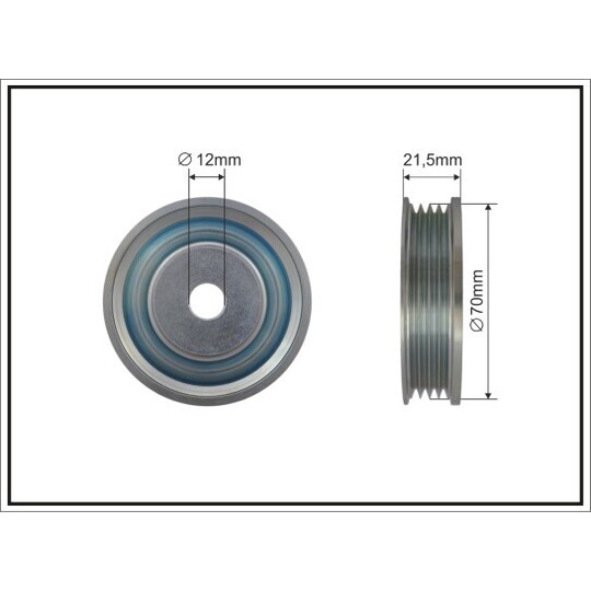 500432 - Deflection/Guide Pulley, v-ribbed belt 