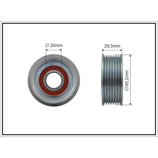 500410 - Deflection/Guide Pulley, v-ribbed belt 