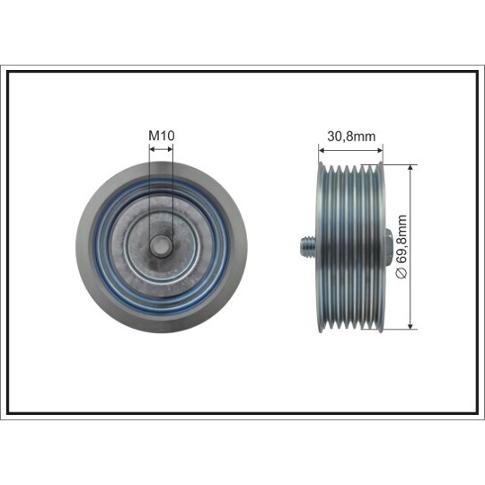 500429 - Deflection/Guide Pulley, v-ribbed belt 