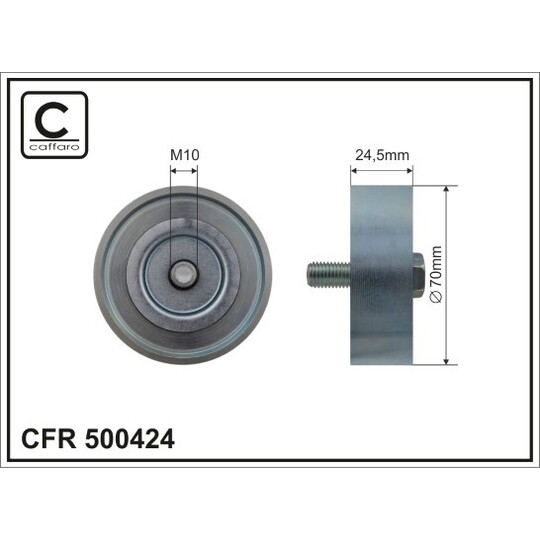 500424 - Deflection/Guide Pulley, v-ribbed belt 