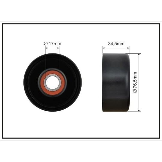 500454 - Deflection/Guide Pulley, v-ribbed belt 