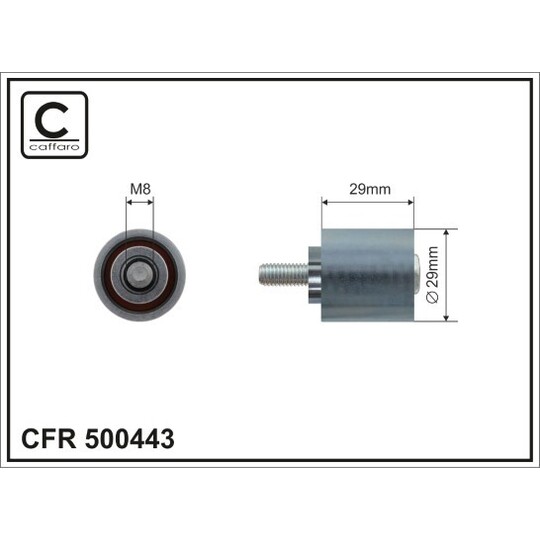 500443 - Deflection/Guide Pulley, timing belt 