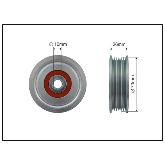 500439 - Deflection/Guide Pulley, v-ribbed belt 