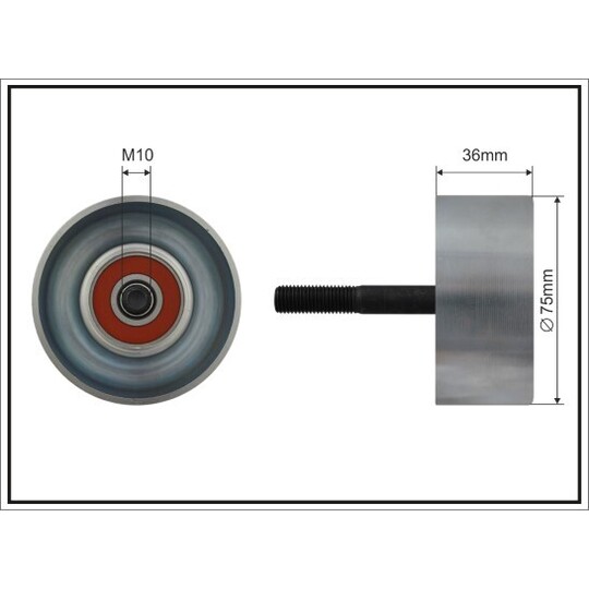 500464 - Deflection/Guide Pulley, v-ribbed belt 