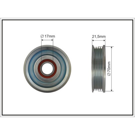 500483 - Tensioner Pulley, v-ribbed belt 