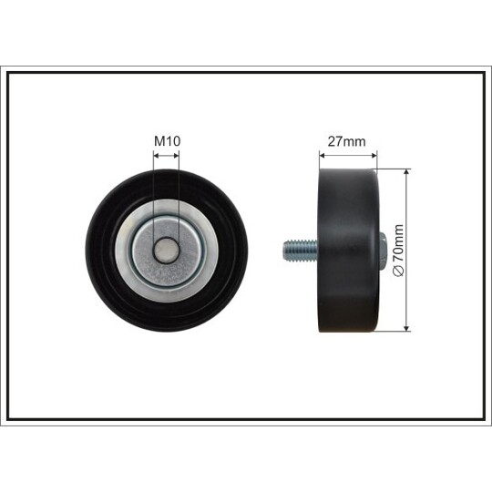 500480 - Deflection/Guide Pulley, v-ribbed belt 