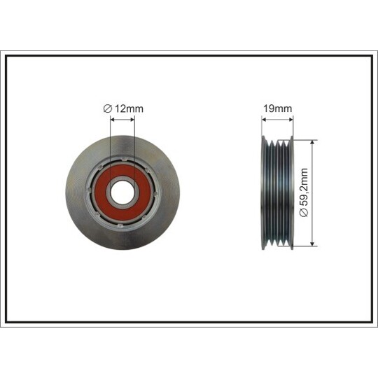 500506 - Tensioner Pulley, v-ribbed belt 