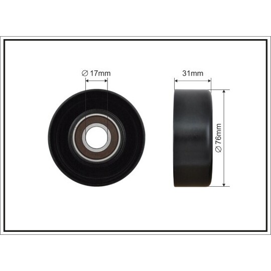 500508 - Tensioner Pulley, v-ribbed belt 