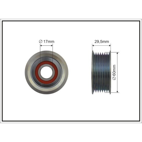 500515 - Tensioner Pulley, v-ribbed belt 