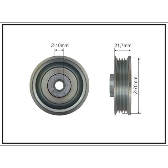 500516 - Deflection/Guide Pulley, v-ribbed belt 